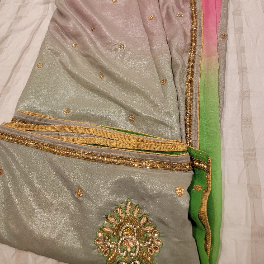 Indian Party Wear Sari/Saree Multicolot